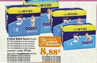 Gadis Pañal Bebé Seco Dodot oferta