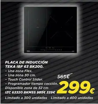 Hipercor Placa De Inducción Teka Ibf 63 Kb200 oferta