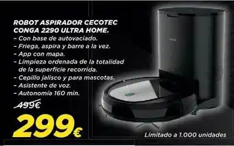 Hipercor Robot Aspirador Cectotec Conga 2290 Ultra Home oferta