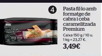 La Sirena Pasta Fil-lo Amb Formatge De Cabra I Ceba Caramelitzada Premium oferta
