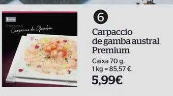 La Sirena Carpaccio De Gamba Austral Premium oferta