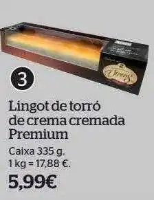 Lingot De Torró De Crema Cremada Premium