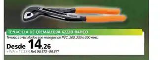 Coferdroza Tenacilla De Cremallera 6223d Bahco oferta