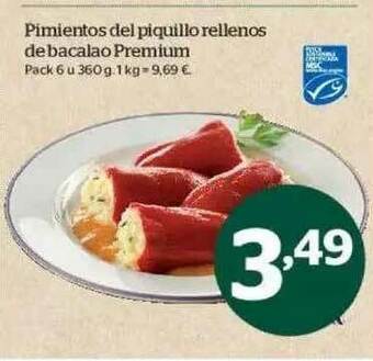 La Sirena Pimientos Del Piquillo Rellenos De Bacalao Premium oferta