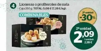 La Sirena 2a Unidad -30% Lionesas O Profiteroles De Nata oferta