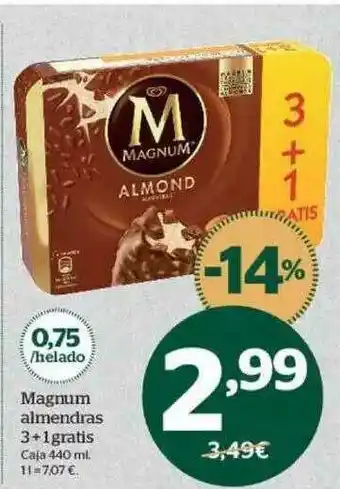La Sirena Magnum Almendras 3+1 Gratis oferta