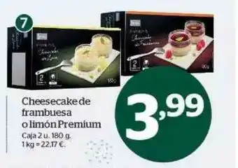 La Sirena Cheesecake De Frambuesa O Limón Premium oferta