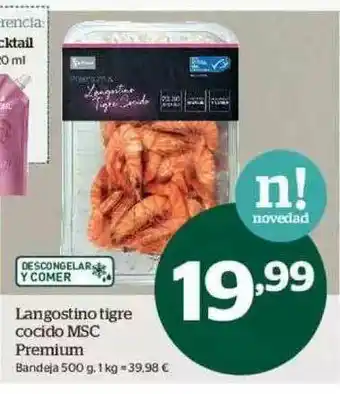 La Sirena Langostino Tigre Cocido Msc Premium oferta