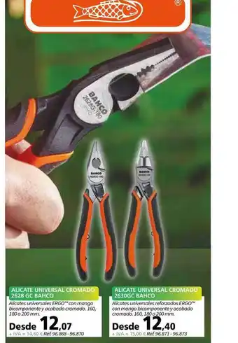 Coferdroza Alicate Universal Cromado 2638 Gc Bahco Alicate Universal Cromado 263gs Bahco oferta