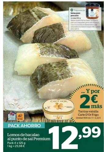 La Sirena Lomos De Bacalao Al Punto De Sal Premium oferta