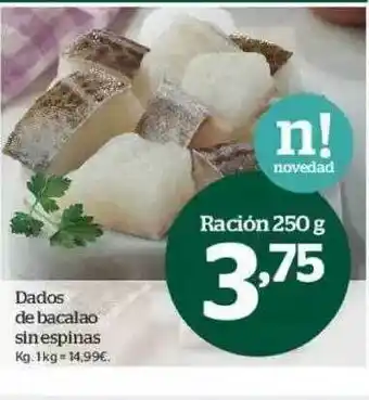 La Sirena Dados De Bacalao Sinespinas oferta