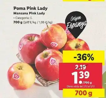 Lidl Poma Pink Lady Manzana Pink Lady oferta