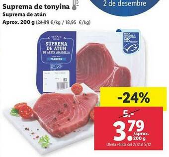 Lidl Suprema De Tonyina Suprema De Atun oferta