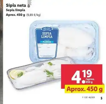 Lidl Sipia Neta Sepia Limpia oferta