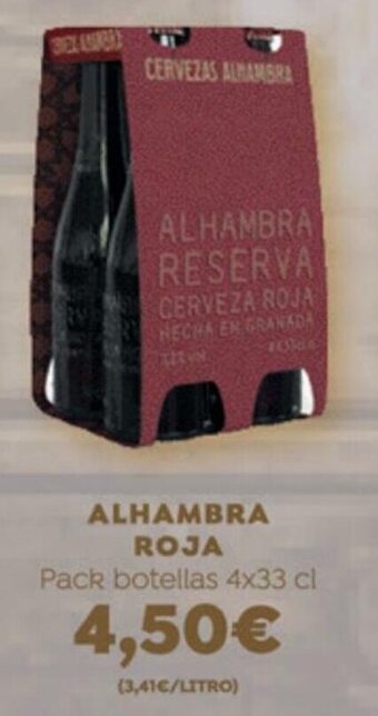 Supermercados Plaza Alhambra Roja Pack Botellas 4x33 cl oferta