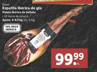 Lidl Deluxe Paleta Ibérica De Bellota oferta