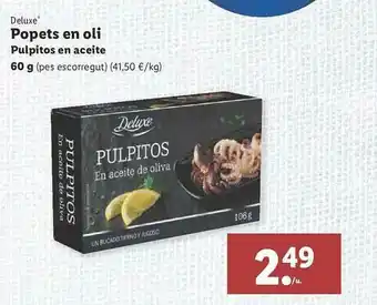 Lidl Deluxe Pulpitos En Aceite oferta