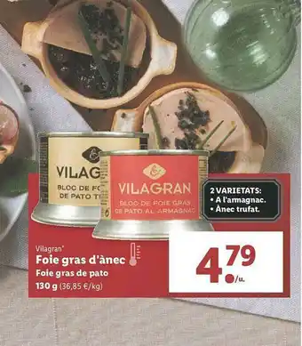 Lidl Vilagran Foie Gras De Pato oferta
