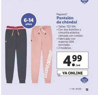 Lidl Pepperts! Pantalón De Chándal oferta