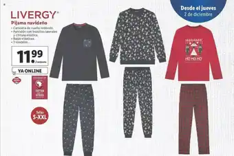 Lidl Livergy Pijama Navideño oferta