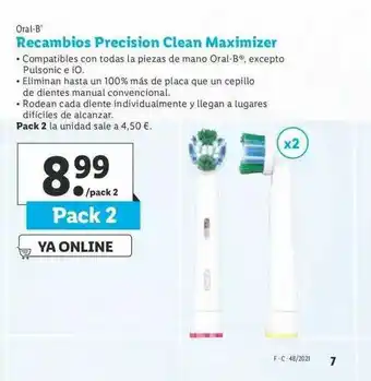 Lidl Oral-b Recambios Precision Clean Maximizer oferta
