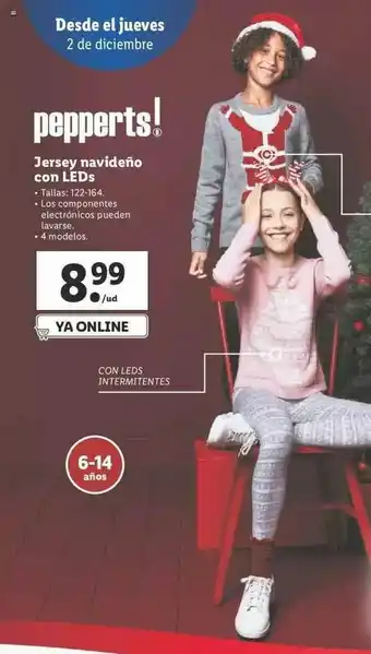 Lidl Jersey Navideño Con Leds oferta