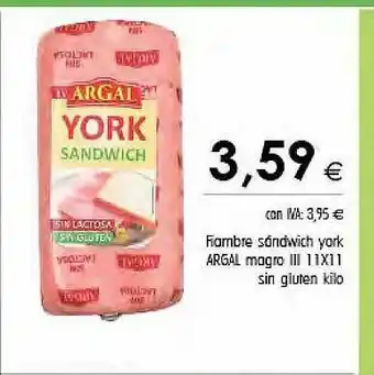 Cash Ifa Fiambre Sándwich York Argal Magro Iii oferta