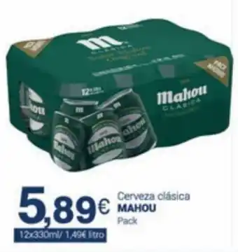 Supermercados Plaza Mahou Cerveza Clásica 12 x 330 ml oferta
