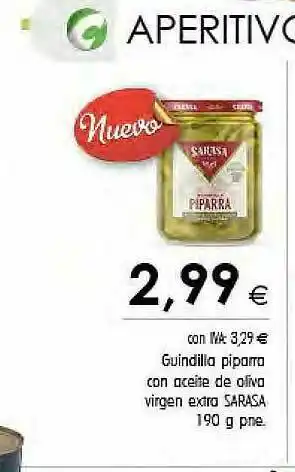 Cash Ifa Guindilla Piparra Con Aceite De Oliva Virgen Extra Sarasa oferta