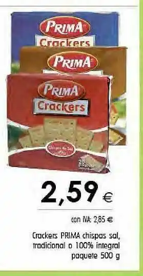 Cash Ifa Crackers Prima Chisps Sal Tradicional O 100% Integral oferta