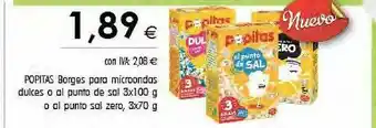 Cash Ifa Popitas Borges Para Microondas Dulces O Al Punto De Sal O Al Punto Sal Zero oferta
