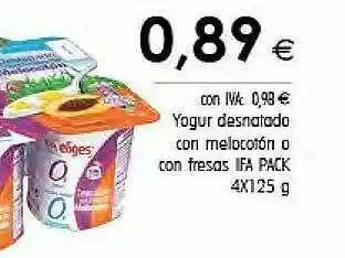 Cash Ifa Yogur Desnatada Con Melocotón O Con Fresas Ifa Pack oferta