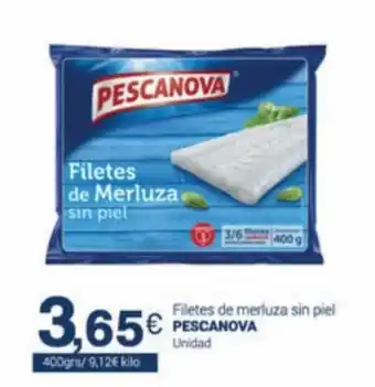 Supermercados Plaza Pescanova Filetes de Merluza Sin Piel Unidad 400 grs oferta