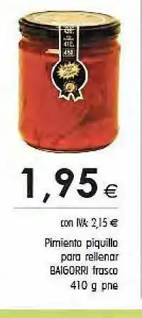 Cash Ifa Pimiento Piquilla Para Rellenar Baigorri Frasco oferta