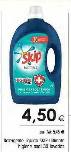 Cash Ifa Detergente Líquido Skip Ultimate Higiene Total 30 Lavados oferta