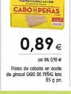 Cash Ifa Filetes De Caballa En Aceite De Girasol Cabo De Peñas oferta