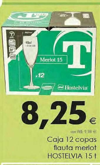 Cash Ifa Caja 12 Copas Flauta Merlot Hostelvia 15 T oferta