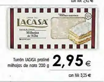 Cash Ifa Turrón Lacasa Praliné Mihojas De Nata oferta