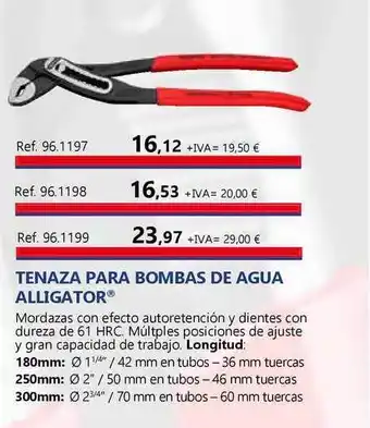 Coferdroza Tenaza Para Bombas De Agua Alligator oferta