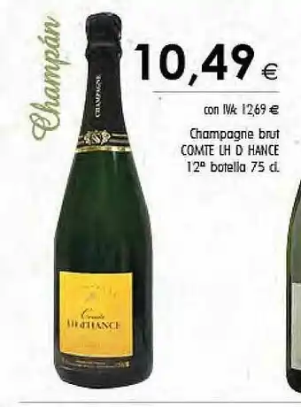 Cash Ifa Champagne Brut Comte Lh D Hance 12a Botella oferta