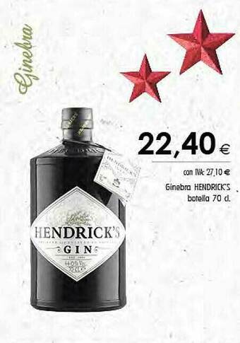Cash Ifa Ginebra Hendrick's oferta