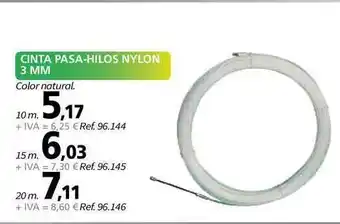Coferdroza Cinta Pasa Hilos Nylon 3 Mm oferta