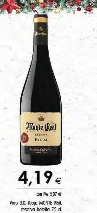 Vino D.o. Rioja Monte Real Reserva