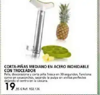 Coferdroza Corta-piñas Mediano En Acero Inoxidable Con Troceador oferta