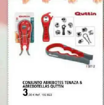 Coferdroza Conjunto Abrebotes Tenaza & Abrebotellas Quttin oferta