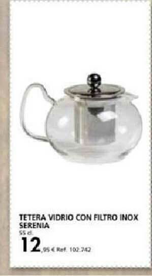 Coferdroza Tetera Vidrio Con Filtro Inox Serenia oferta
