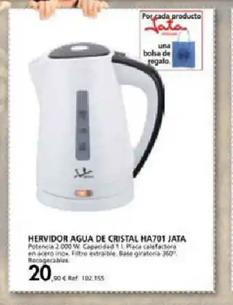 Coferdroza Hervidor Agua De Cristal Ha701 Jata oferta