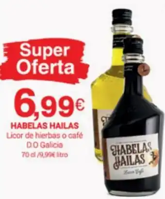 Supermercados Plaza Habelas Hailas Licor de Hierbas o Café D.O Galicia 70 cl oferta