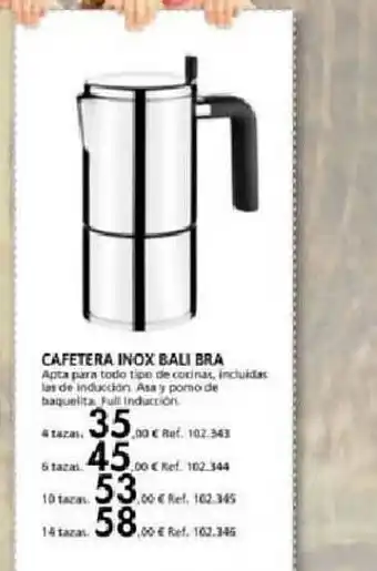 Coferdroza Cafetera Inox Bali Bra oferta