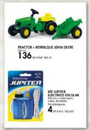 Coferdroza Tractor + Remolque John Deere Kit Jupiter Eléctrico Escolar oferta